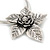 Large Textured 'Flower' Pendant Ethnic Necklace In Burn Silver Metal - 38cm Length/ 6cm Extender - view 5