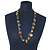 Long 2 Strand Oval Link, Textured Coin Necklace In Gold Tone Metal - 80cm L/ 6cm Ext - view 2