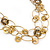 Long 2 Strand Oval Link, Textured Coin Necklace In Gold Tone Metal - 80cm L/ 6cm Ext - view 4