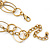Long 2 Strand Oval Link, Textured Coin Necklace In Gold Tone Metal - 80cm L/ 6cm Ext - view 6