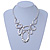Ethnic Geometric Hammered Bib Necklace In Silver Plating - 36cm Length/ 4cm Extender - view 6
