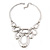 Ethnic Geometric Hammered Bib Necklace In Silver Plating - 36cm Length/ 4cm Extender - view 7