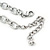 Silver Plated Hammered Butterfly Necklace - 44cm Length/ 6cm Extender - view 8