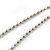 Hammered Silver Plated 'Be Mine' Long Open Heart Pendant on Bead Chain - 72cm (7cm extension) - view 9