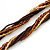 Vintage Bead 'Brown Owl' Pendant Necklace In Antique Gold Metal - 38cm Length/ 5cm Extender - view 5