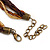 Vintage Bead 'Brown Owl' Pendant Necklace In Antique Gold Metal - 38cm Length/ 5cm Extender - view 6