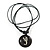 Unisex Black/ White Resin Medallion 'Scorpio' Cotton Cord Pendant - Adjustable - view 2