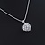 Clear Crystal Ball Pendant On Silver Tone Snake Style Chain - 40cm Length/ 4cm Extention - view 6