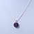 Deep Purple Crystal Ball Pendant On Silver Tone Snake Style Chain - 40cm Length/ 4cm Extention - view 4