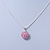 Baby Pink Crystal Ball Pendant On Silver Tone Snake Style Chain - 40cm Length/ 4cm Extention - view 11
