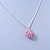 Baby Pink Crystal Ball Pendant On Silver Tone Snake Style Chain - 40cm Length/ 4cm Extention - view 8