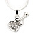 Small Diamante 'Guitar' Pendant With Silver Tone Snake Style Chain - 42cm Length/ 3cm Extender - view 2