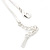 Small Diamante 'Guitar' Pendant With Silver Tone Snake Style Chain - 42cm Length/ 3cm Extender - view 4