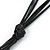Silver Tone Multi Heart Tassel Pendant with Black Waxed Cotton Cords - 68cm L/ 7cm Ext, 17cm Tassel - view 4