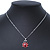 Cute Diamante Black, Red Enamel Ladybug Pendant On Silver Tone Chain - 40cm Length/ 4cm Extension - view 5