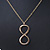 Polished Gold Plated 'Infinity' Pendant Necklace - 44cm Length/ 7cm Extension - view 9