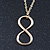 Polished Gold Plated 'Infinity' Pendant Necklace - 44cm Length/ 7cm Extension - view 7