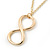 Polished Gold Plated 'Infinity' Pendant Necklace - 44cm Length/ 7cm Extension - view 6