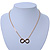 Polished Gold Plated Black Enamel 'Infinity' Pendant Necklace - 42cm Length/ 7cm Extension - view 4