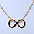 Polished Gold Plated Black Enamel 'Infinity' Pendant Necklace - 42cm Length/ 7cm Extension - view 5