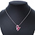 Pink Enamel Butterfly Pendant With Silver Tone Chain - 38cm Length/ 7cm Extension - view 6