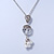 Vintage Inspired Transparent Glass Bead Pendant With Antique Silver Tone Chain - 38cm Length/ 8cm Extension - view 9