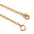 Long Oval Stone, Simulated Pearl Bead Pendant with Gold Tone Chain - 88cm L - view 4