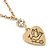 Crystal Heart Pendant With Gold Tone Chain - 40cm L/ 5cm Ext - view 2