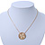 Cream, Magnolia Enamel Medallion Pendant With Gold Tone Snake Pendant - 36cm Length/ 6cm Extension - view 6