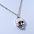 Small Gothic 'Skull' Pendant On Silver Tone Rolo Chain - 40cm Length/ 5cm Extension - view 7