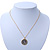 Two Tone 'Angel' Medallion Pendant With Gold Tone Chain - 40cm L/ 5cm Ext - view 4