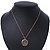 Two Tone 'Angel' Medallion Pendant With Gold Tone Chain - 40cm L/ 5cm Ext - view 5