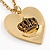 Heart With Crown Motif Pendant with 70cm Chain In Gold Tone - view 5