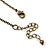 Vintage Inspired Open Heart With Freshwater Pearl Dangles Pendant On Bronze Tone Chain - 40cm Length/ 5cm Extension - view 6
