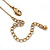 Vintage Inspired Flower, Leaf, Freshwater Pearl Charms Necklace In Antique Gold Metal - 38cm Length/ 8cm Extension - view 6