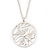 Light Silver Tone Bird Medallion Pendant With Long 70cm L chain - view 2