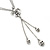 Silver Tone Skull Tassel Double Chain Necklace - 38cm L/ 5cm Ext/ 9cm Tassel - view 7