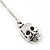 Silver Tone Skull Tassel Double Chain Necklace - 38cm L/ 5cm Ext/ 9cm Tassel - view 5