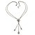 Silver Tone Skull Tassel Double Chain Necklace - 38cm L/ 5cm Ext/ 9cm Tassel - view 2