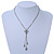 Silver Tone Skull Tassel Double Chain Necklace - 38cm L/ 5cm Ext/ 9cm Tassel - view 9