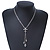 Silver Tone Skull Tassel Double Chain Necklace - 38cm L/ 5cm Ext/ 9cm Tassel - view 3