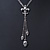 Silver Tone Skull Tassel Double Chain Necklace - 38cm L/ 5cm Ext/ 9cm Tassel - view 10
