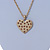 Matt Gold with Champagne Crystal Heart Pendant with Chain - 70cm L - view 3