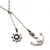 Vintage Inspired 'Anchor & Steer Wheel' Pendant With Silvder Tone Chain Necklace - 36cm L/ 8cm Ext - view 5