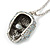 AB Crystal Skull Pendant With 40cm L/ 5cm Ext Silver Tone Chain - view 3