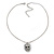 AB Crystal Skull Pendant With 40cm L/ 5cm Ext Silver Tone Chain - view 4