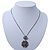 Victorian Style Crystal Double Square Pendant With 44cm L Gun Metal Chain - view 5