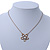 Open Crystal Flower Pendant With Gold Tone Chain - 36cm L/ 7cm Ext - view 5