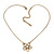 Open Crystal Flower Pendant With Gold Tone Chain - 36cm L/ 7cm Ext - view 3