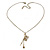 Vintage Inspired Swallow Pendant with Antique Gold Tone Chain - 40cm L/ 8cm Ext - view 6